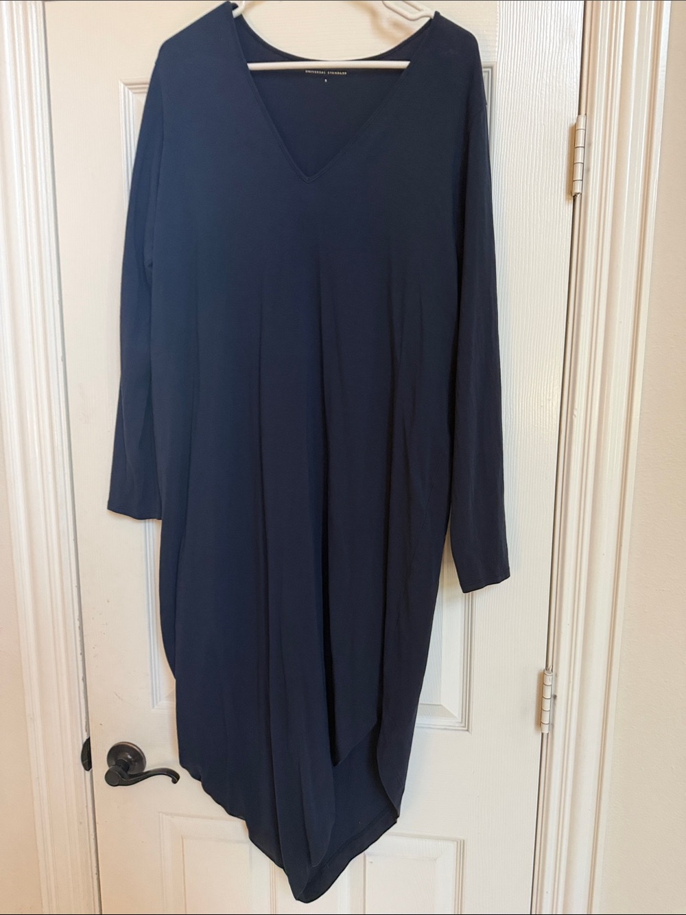 Universal Standard Navy Geneva Asymmetrical V-Neck Dress Sz S (14-16)